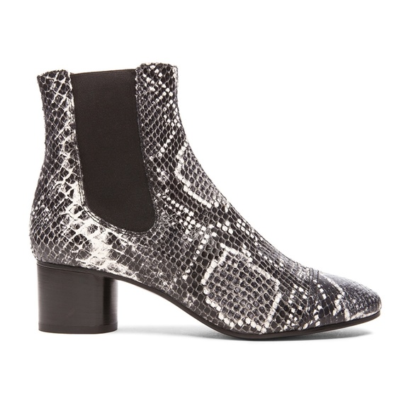 Isabel Marant Shoes - Isabel Marant Python Printed Leather Danae Boots